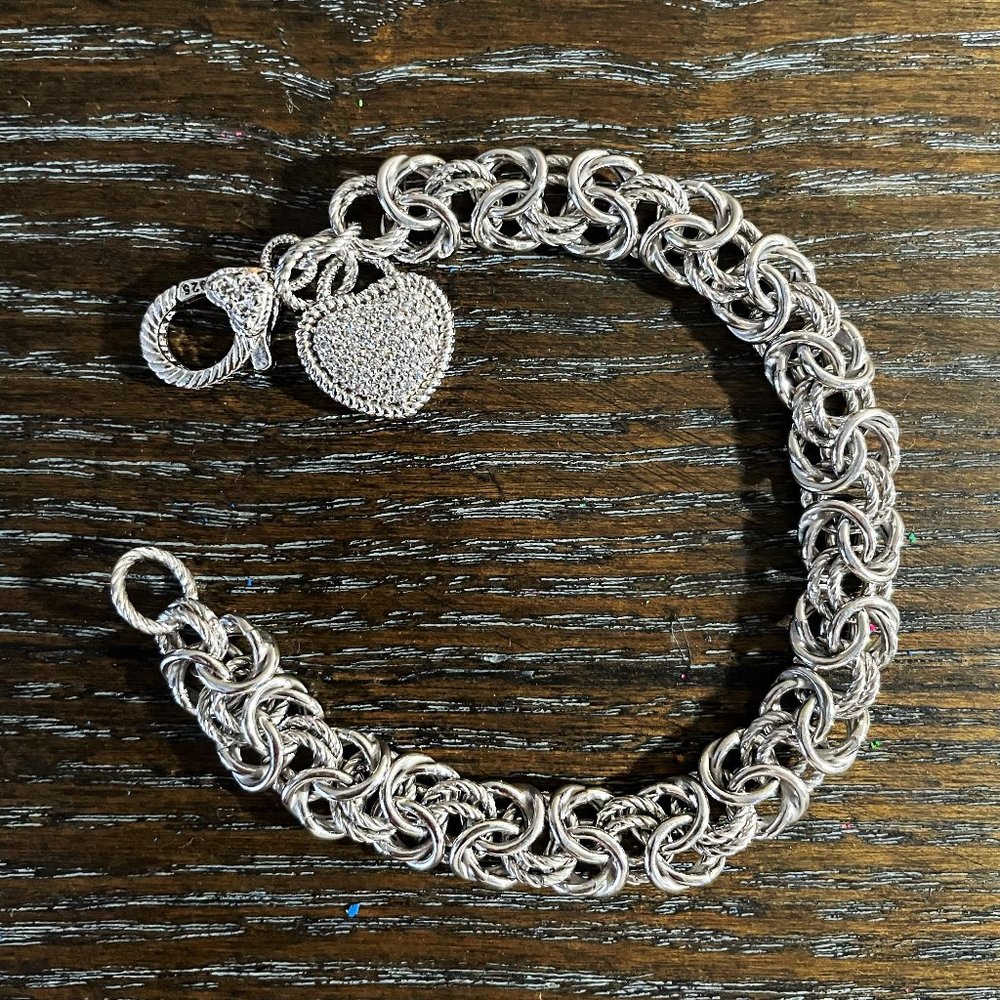 Judith Ripka 925 Silver Ita. Diamonique Bracelet